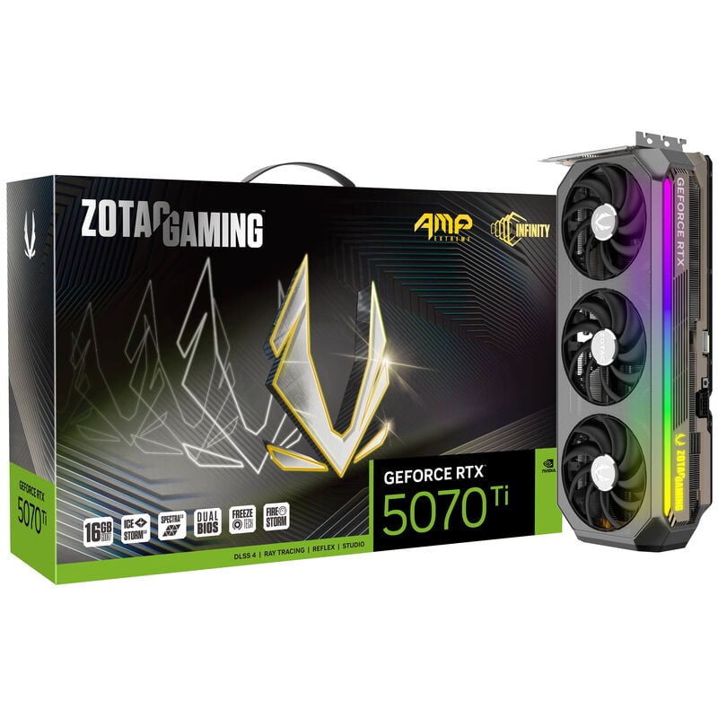 ZOTAC Gaming RTX 5070 Ti AMP Extreme INFINITY forfra