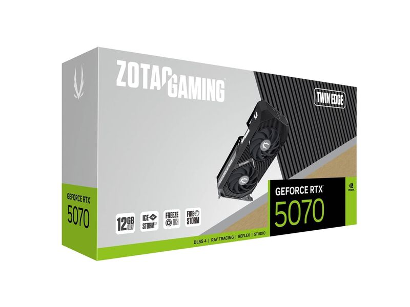 Zotac Gaming GeForce RTX 5070 Twin Edge grafikkort bakside