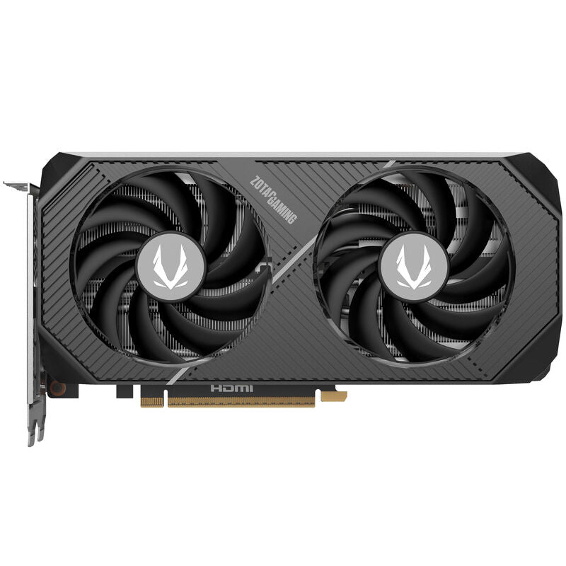 Detalj av ZOTAC Gaming GeForce RTX 5070 Twin Edge OC grafikkort vifte