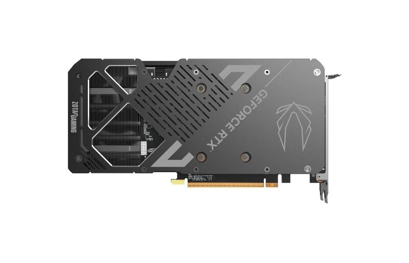 Koblingspanel med DisplayPort og HDMI på Zotac Gaming GeForce RTX 5070 Twin Edge
