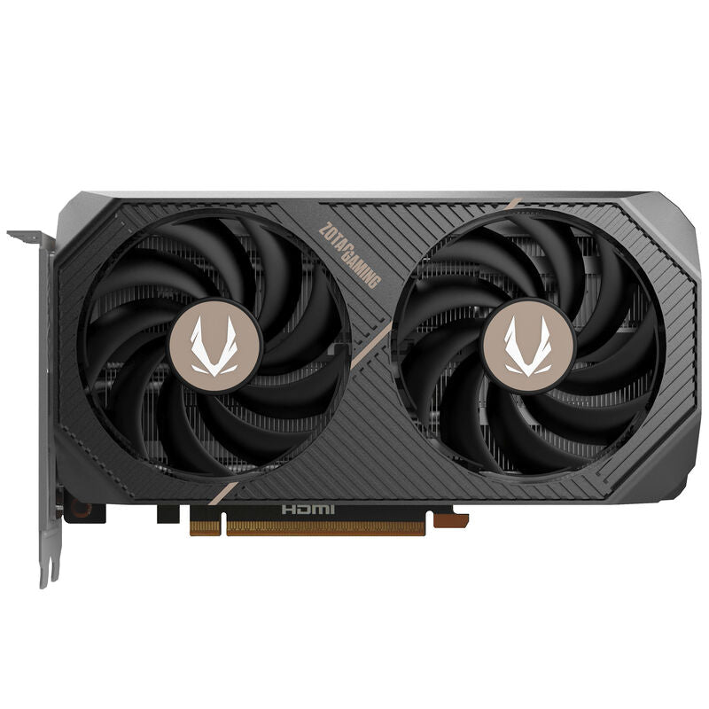 ZOTAC GAMING GeForce RTX 5060 AMP grafikkort detalj av vifte