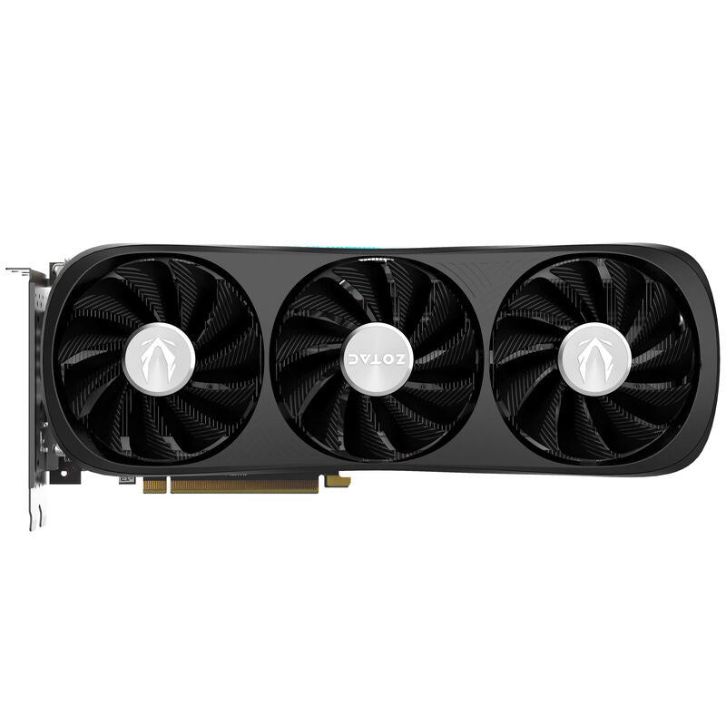 Detalj av kjølesystem på ZOTAC Gaming RTX 4070 Super Trinity Black OC