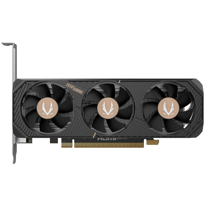 Detalj av kjøleventilatorer på ZOTAC GAMING RTX 5050 Low Profile grafikkort