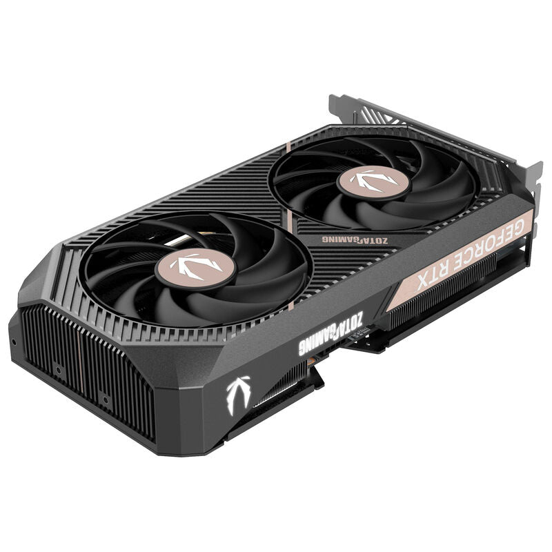 ZOTAC GAMING RTX 5060 Ti AMP grafikkort 8 GB nærbilde av kjølesystem