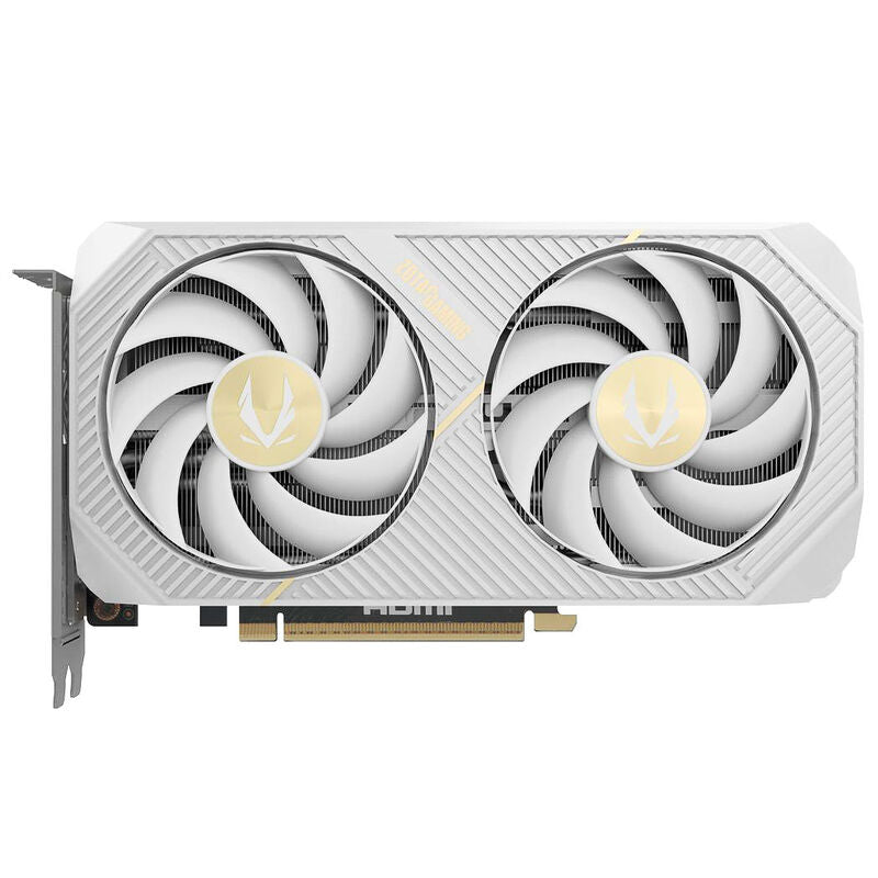 ZOTAC Gaming RTX 5060 Ti Twin Edge OC grafikkort detalj hvit