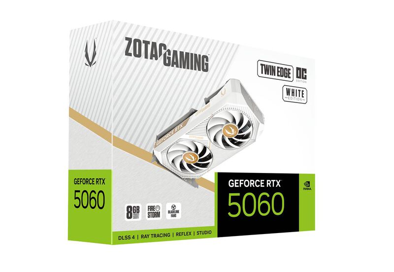 ZOTAC GAMING RTX 5060 Twin Edge OC White bakside