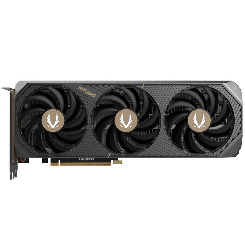 Nærbilde av ZOTAC GAMING RTX 5070 Ti Solid Core OC viftesystem