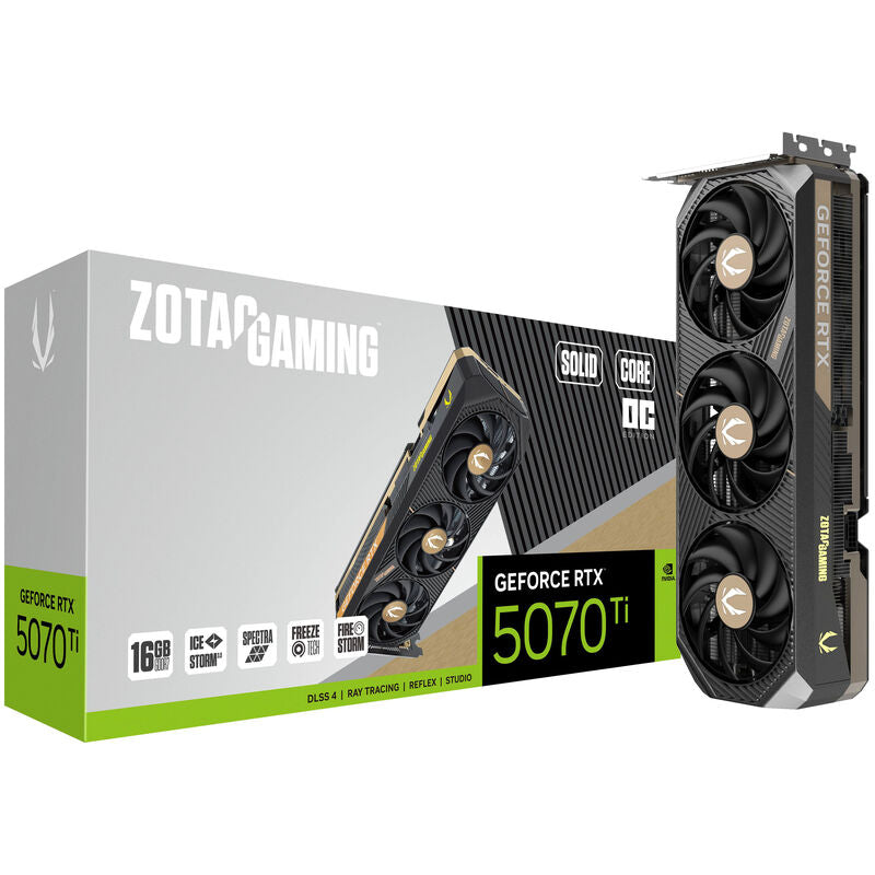 ZOTAC GAMING RTX 5070 Ti Solid Core OC grafikkort forfra