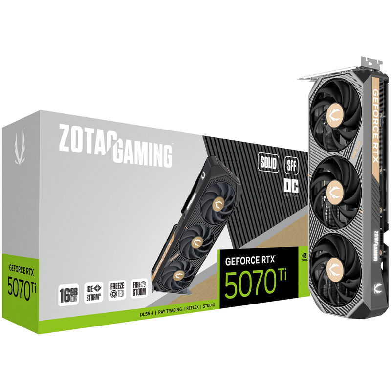 ZOTAC GAMING RTX 5070 Ti Solid SFF OC grafikkort forfra