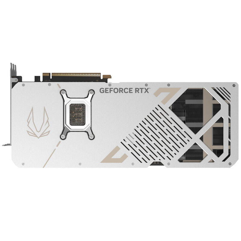 Visning av DisplayPort og HDMI-utganger på ZOTAC GAMING RTX 5080 Solid OC White