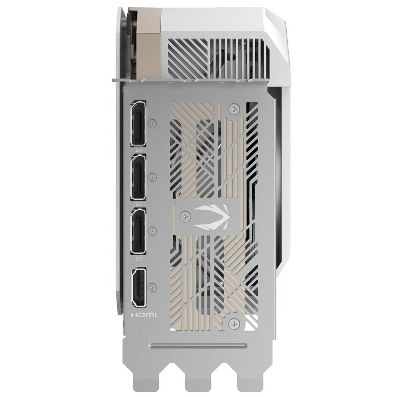 Nærbilde av PCIe strømtilkobling på ZOTAC GAMING RTX 5080 Solid OC White