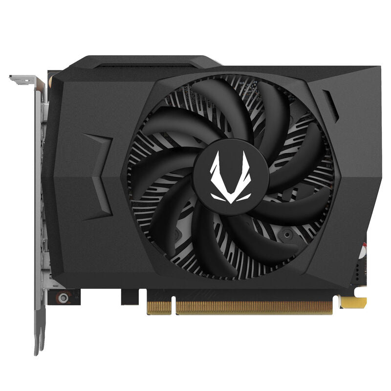 Detalj av Zotac Gaming GeForce RTX 3050 Solo grafikkort vifte