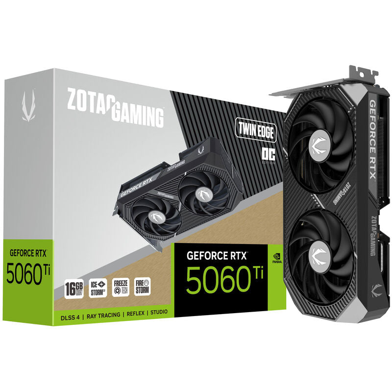 ZOTAC GAMING GeForce RTX 5060 Ti Twin Edge OC grafikkort forfra